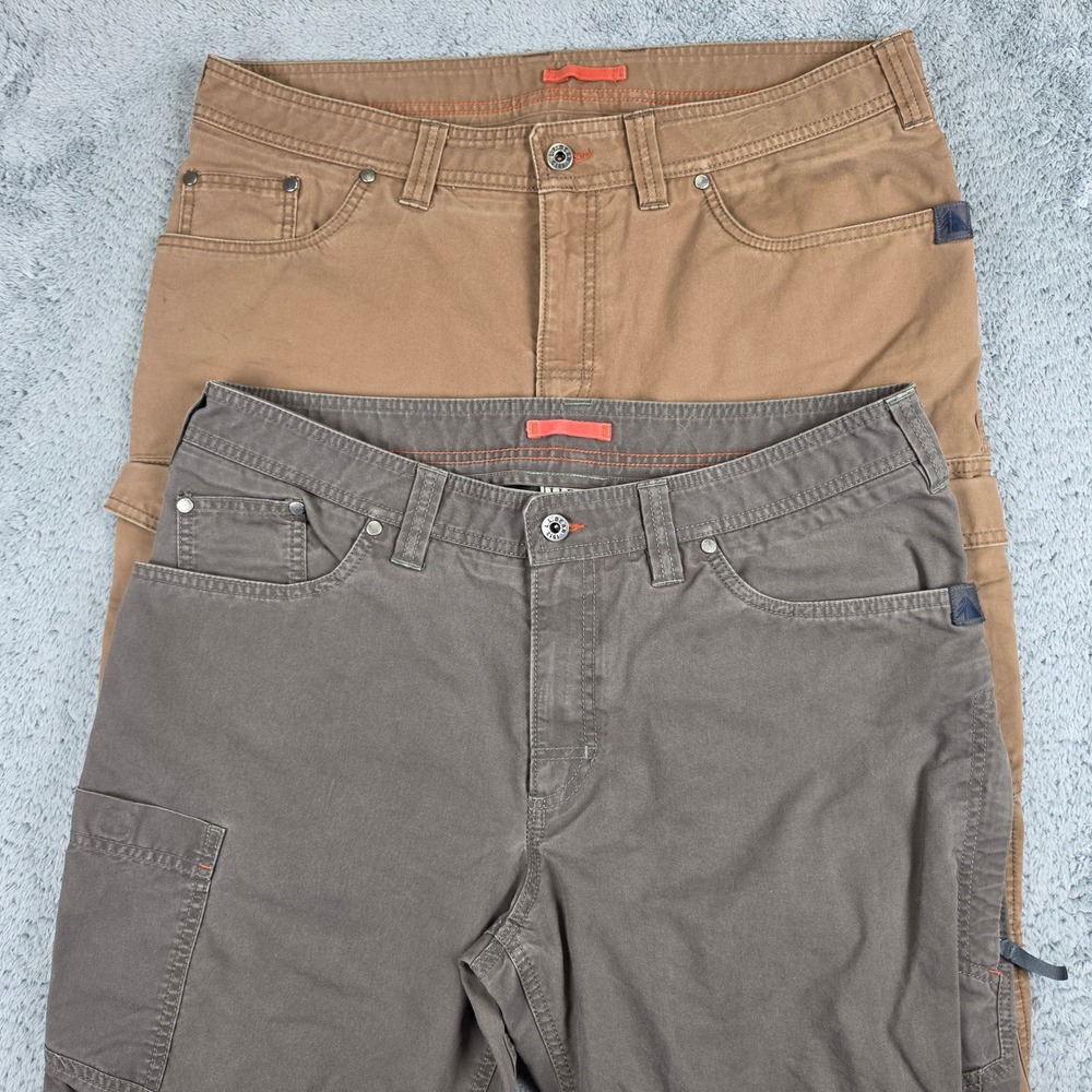LL Bean Cargo Pants Mens 36x32 Lot of 2 Brown Grey Outdoor Utility Workwear